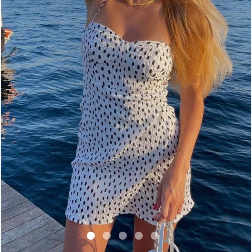 ZARA mini polka dot dress